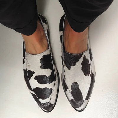Becca - Cow Printed Shoes