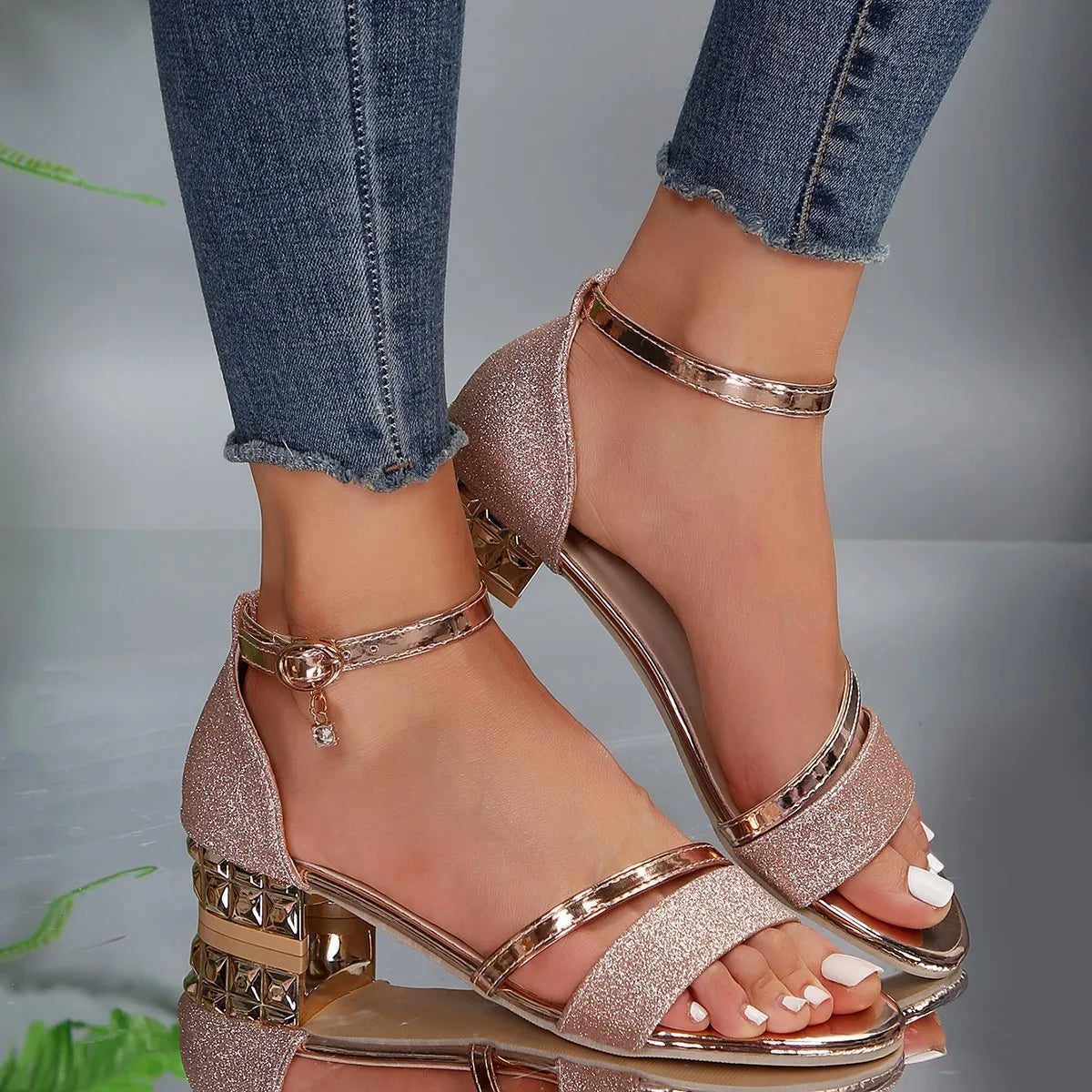 Alison - Stylish Gilded Sandal
