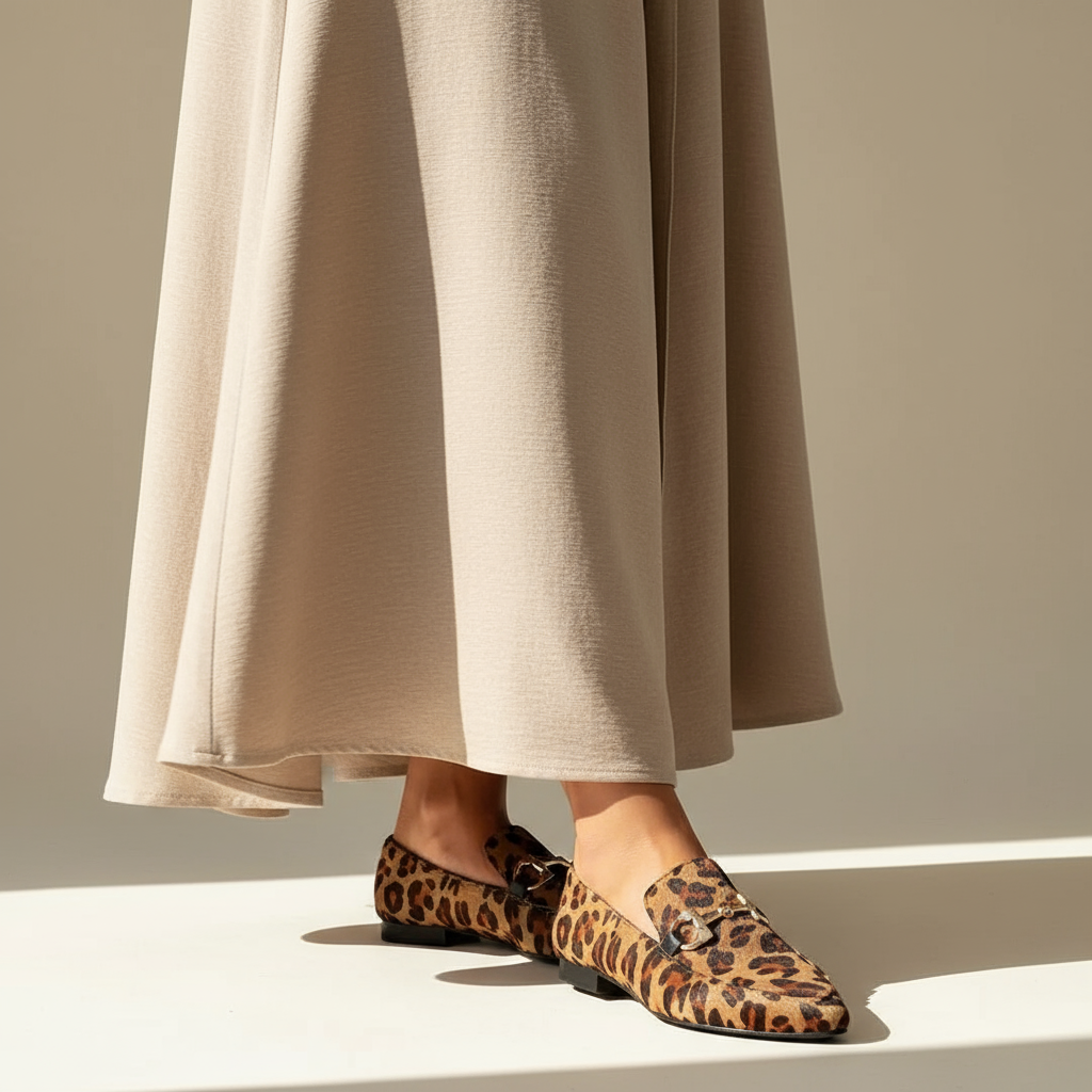 Gia - Elegant Leopard Loafers