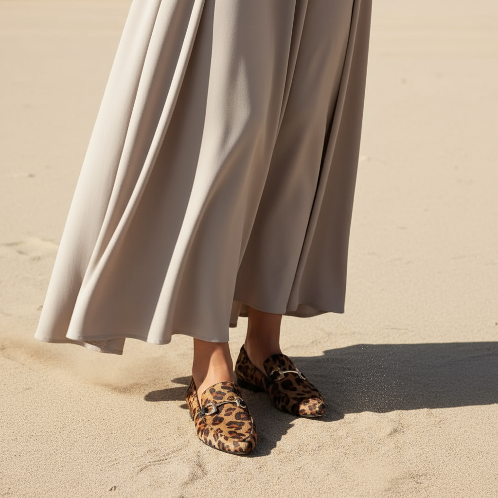 Gia - Elegant Leopard Loafers